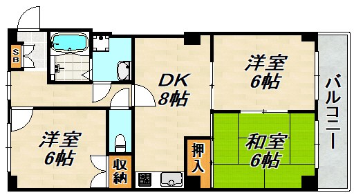 ロイヤルコートナグラ 間取り図
