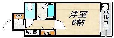 モダンアパートメント神戸新長田 間取り図