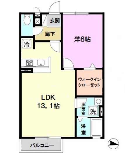 ガーデンコート車 間取り図