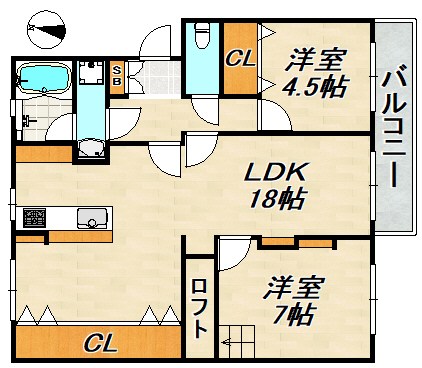 高倉台7-2団地30号棟 間取り図