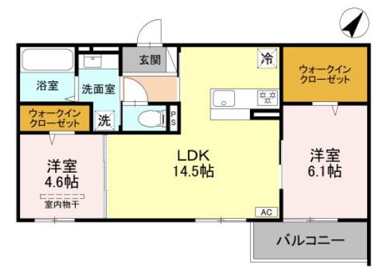グランマーリエ松野通 間取り図