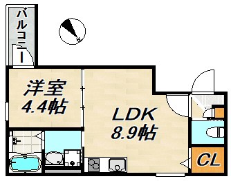 MAXIV CITY神戸鷹取TRE 間取り図