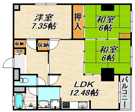シャルマンコーポ鈴蘭台 間取り図