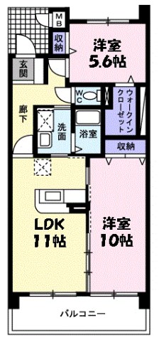 プラティーク谷上 間取り図