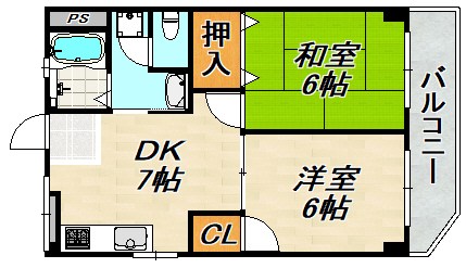 平和台マンション 間取り図