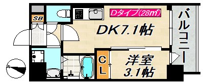 SDグランツ三宮イーストフロント 間取り図