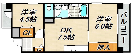 ヴィラナリー長田 間取り図