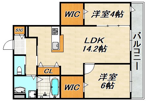 AQUILA須磨海浜公園 間取り図