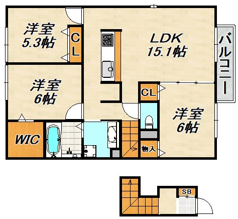 ガーデンハウス東落合8号棟 間取り図