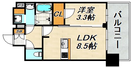 プレサンス神戸長田マリエント 間取り図