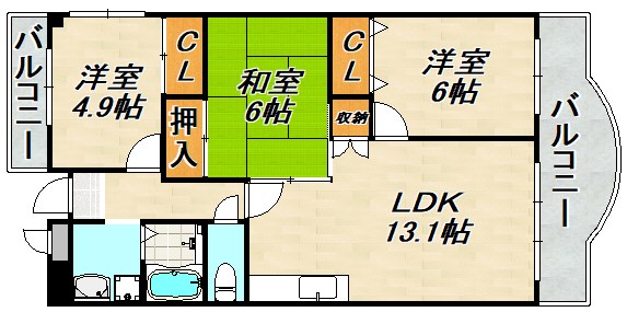 ロイヤル野田 間取り図