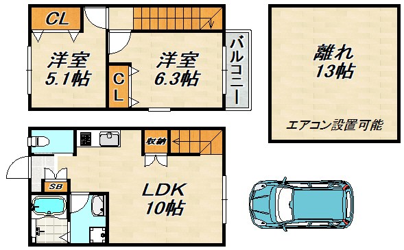 レアグランツCASA須磨 間取り図