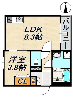 D porta violet 間取り図