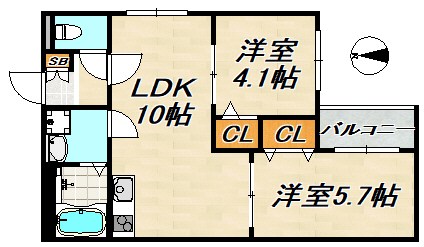 D porta violet 間取り図