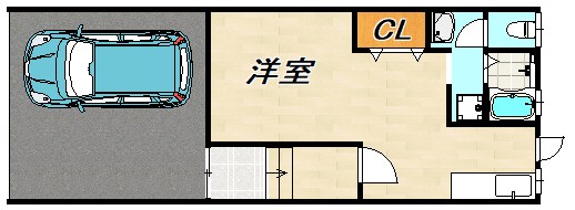 宮川町8丁目貸家 間取り図