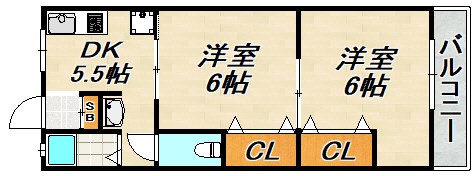 セビーヌ鈴蘭台 間取り図