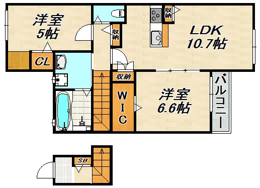 メゾンド・メルヴェーユ須磨 間取り図