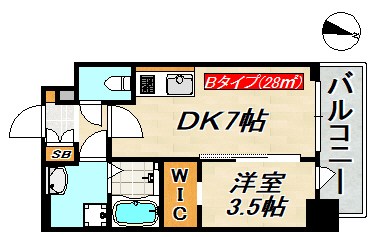 SDグランツ三宮イーストフロント 間取り図