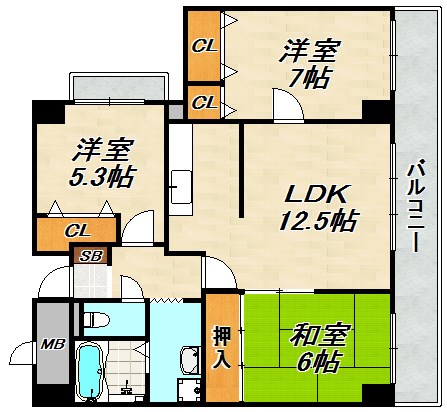 シティ南落合 間取り図