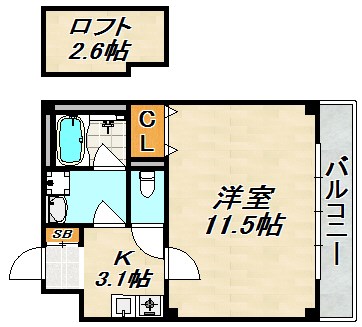 ルームズ学園北町 間取り図
