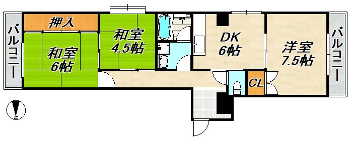 平成マンション 間取り図