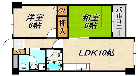 ハピネス東須磨 間取り図
