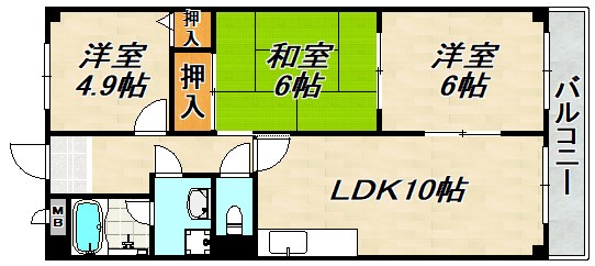 シャトレンうぐいす 間取り図