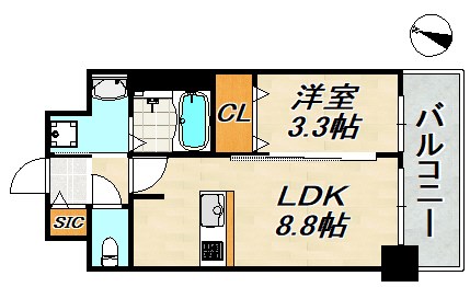 アドバンス神戸パーチェ 間取り図