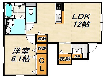 ナチュール谷上 間取り図