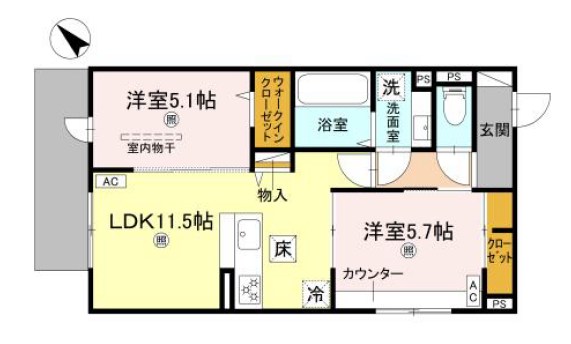 イルフォンターナ大田町 間取り図