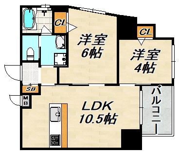 プリオーレ神戸大開通 間取り図