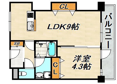 アロハ名谷 間取り図