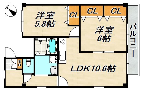アヴニール松野 間取り図