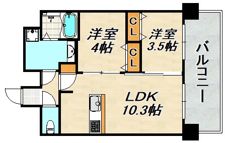 プレサンス神戸長田マリエント 間取り図