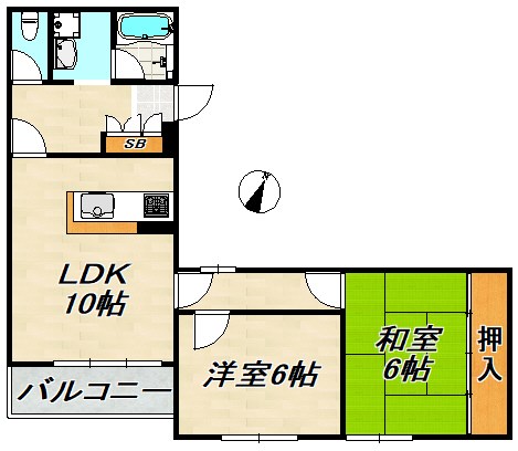 グリーンハイツ妙法寺B棟 間取り図