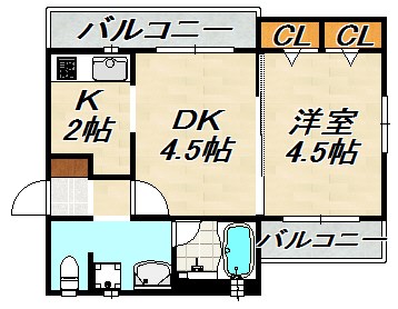 ワコーレヴィータ月見山 間取り図