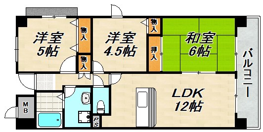 ホップス須磨 間取り図
