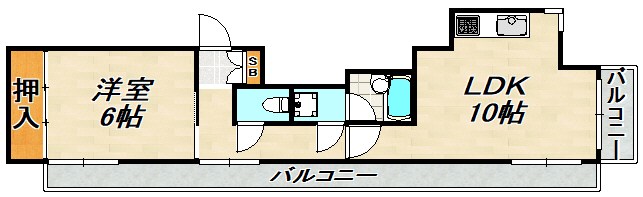 朝日プラザ長田南 間取り図
