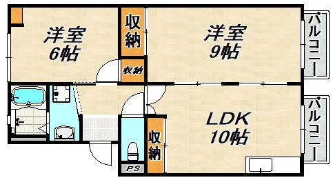 グリーンハイツ白川 間取り図