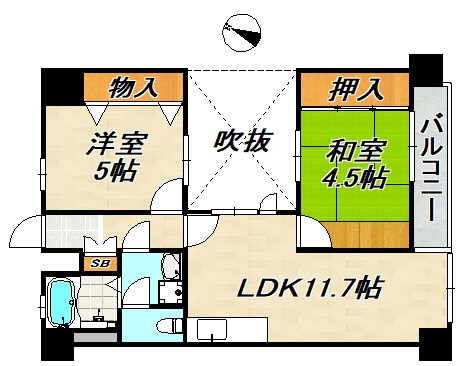 ウィング長田北町 間取り図