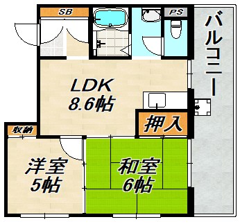 サンシャトー板宿 間取り図