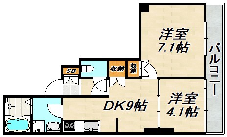 コスモ須磨板宿 間取り図