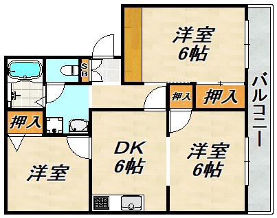 フレグランス南落合Ⅰ 間取り図