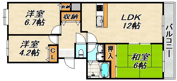 メービウス妙法寺 間取り図
