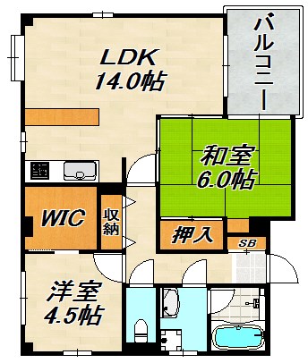 シュロス板宿 間取り図