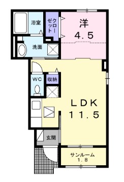 パルファン南落合4棟 間取り図