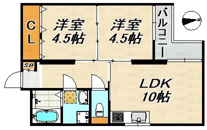 サンコート須磨 間取り図