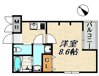 エヌエムサンカンテキャトフE棟 間取り図