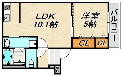 フジパレス須磨鷹取Ⅱ番館 間取り図