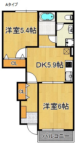 メゾン・アンソレイエ 間取り